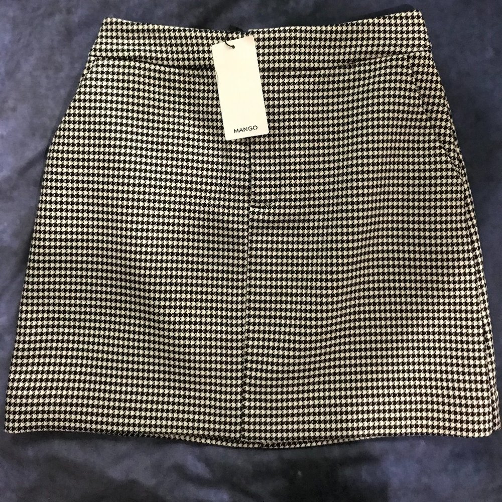NEW Mango Houndstooth Mini Skirt